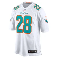 Maillot de match joueur Nike Devon Achane des Miami Dolphins pour hommes, blanc