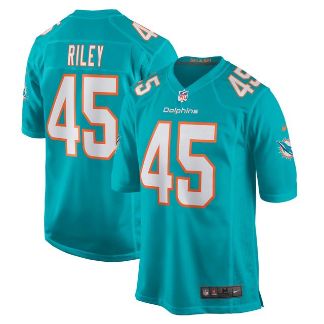 Maillot de match Nike Duke Riley Aqua Miami Dolphins pour homme