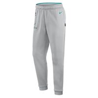 Nike Men's Gray Miami Dolphins Sideline Logo Performance Pants