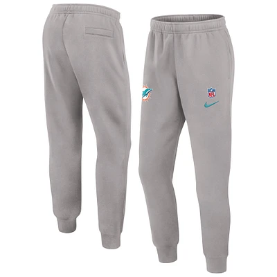 Men's Nike Gray Miami Dolphins 2024 Sideline Club Pants