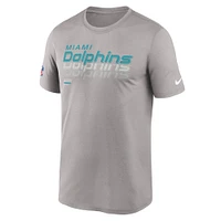 Men's Nike Gray Miami Dolphins Sideline Legend Performance T-Shirt