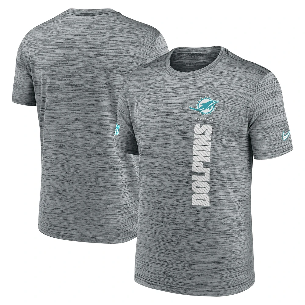 Men's Nike Gray Miami Dolphins Sideline Velocity Performance T-Shirt