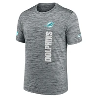 Men's Nike Gray Miami Dolphins Sideline Velocity Performance T-Shirt