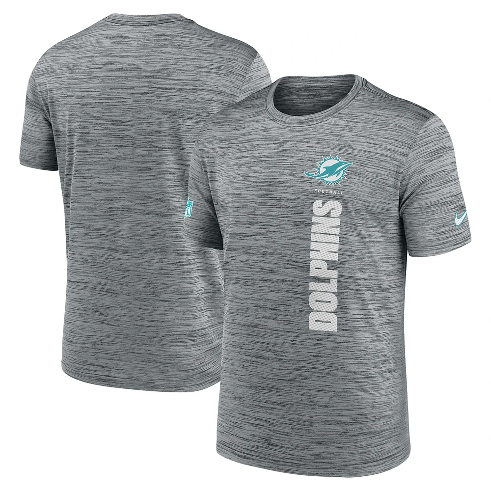Men's Nike Gray Miami Dolphins Sideline Velocity Performance T-Shirt