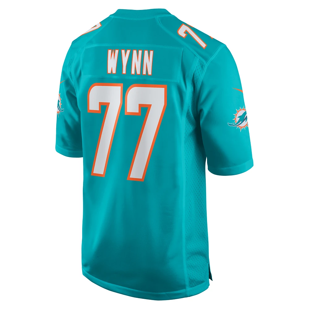 Men's Nike Isaiah Wynn  Aqua Miami Dolphins Game Jersey