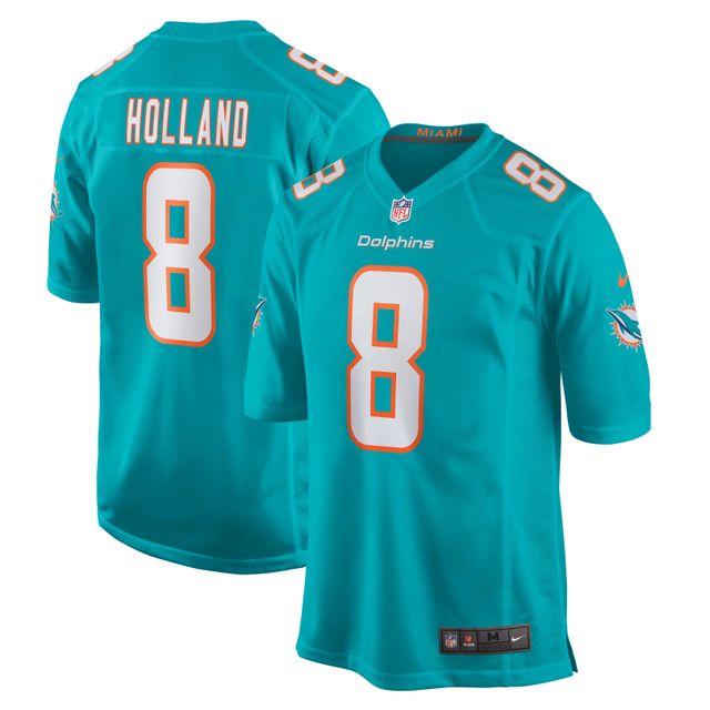 Maillot de joueur match Nike Jevon Holland Aqua Miami Dolphins pour homme