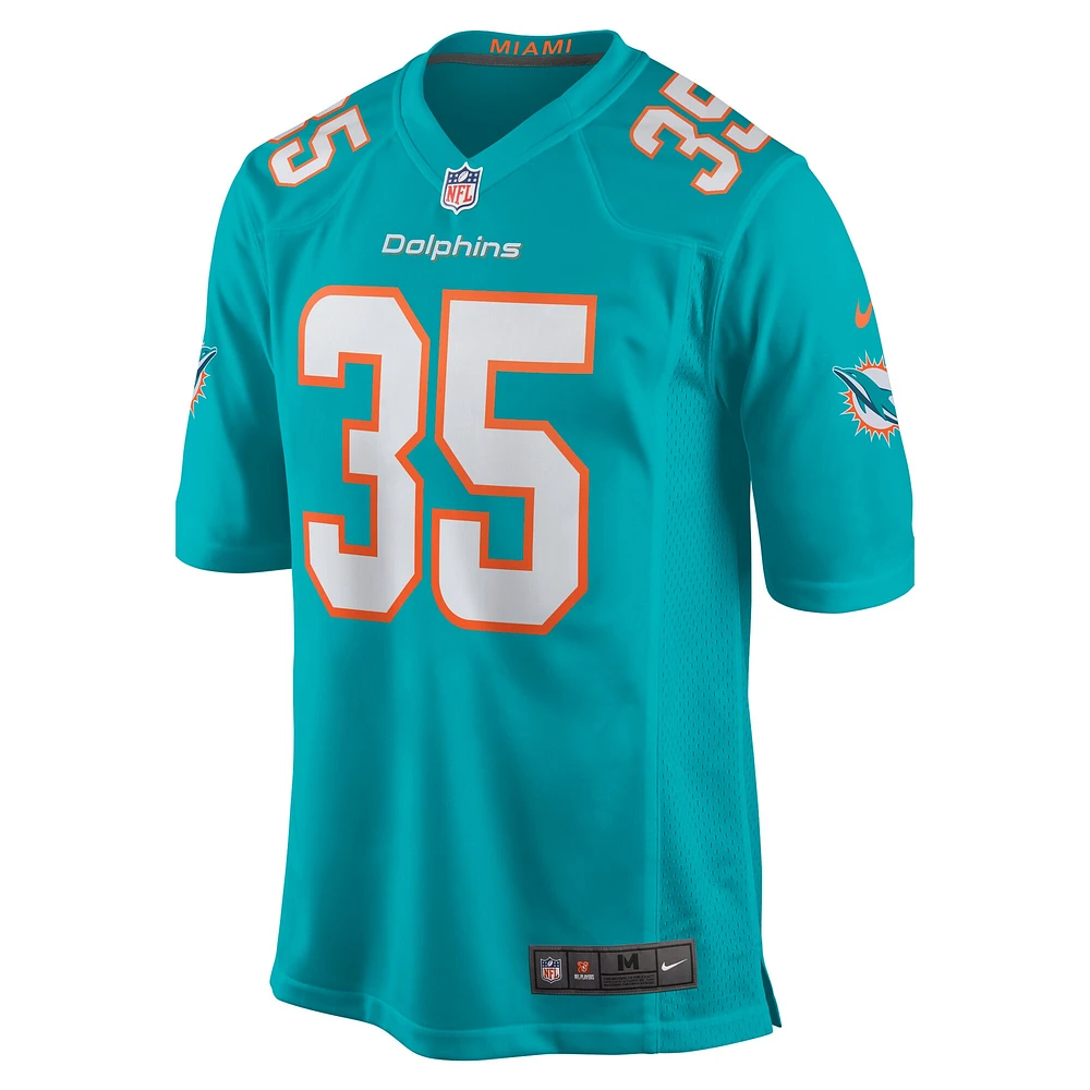 Maillot de joueur Nike Ka'Dar Hollman Aqua Miami Dolphins pour homme