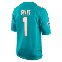 Men's Nike Kenneth Grant Aqua Miami Dolphins 2025 NFL Draft First Round Pick  Game Jersey