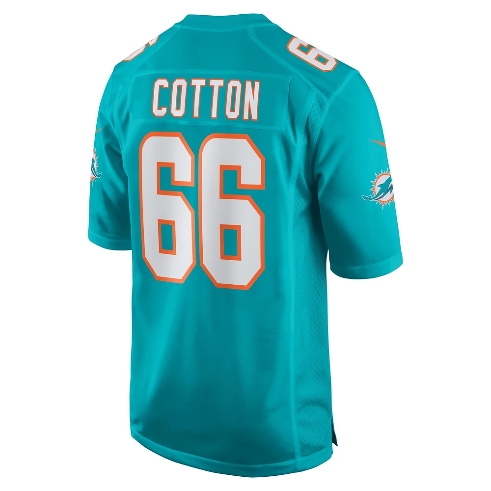 Maillot de joueur Nike Lester Cotton Sr. Aqua Miami Dolphins pour homme