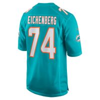 Men's Nike Liam Eichenberg Aqua Miami Dolphins Game Jersey