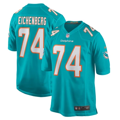 Maillot de match Nike Liam Eichenberg Aqua Miami Dolphins pour homme