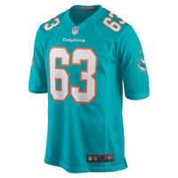 Men's Nike Michael Deiter Aqua Miami Dolphins Game Jersey