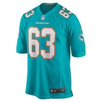 Maillot de match Nike Michael Deiter Aqua Miami Dolphins pour homme