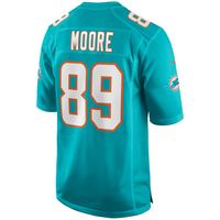 Men's Nike Nat Moore Aqua Miami Dolphins Game Retired Player Jersey