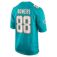 Men's Nike Nick Bowers  Aqua Miami Dolphins Team Game Jersey