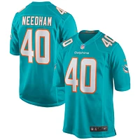 Men's Nike Nik Needham Aqua Miami Dolphins Game Jersey