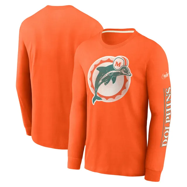 Men's Starter Gray Miami Dolphins Halftime Long Sleeve T-Shirt Size: Large