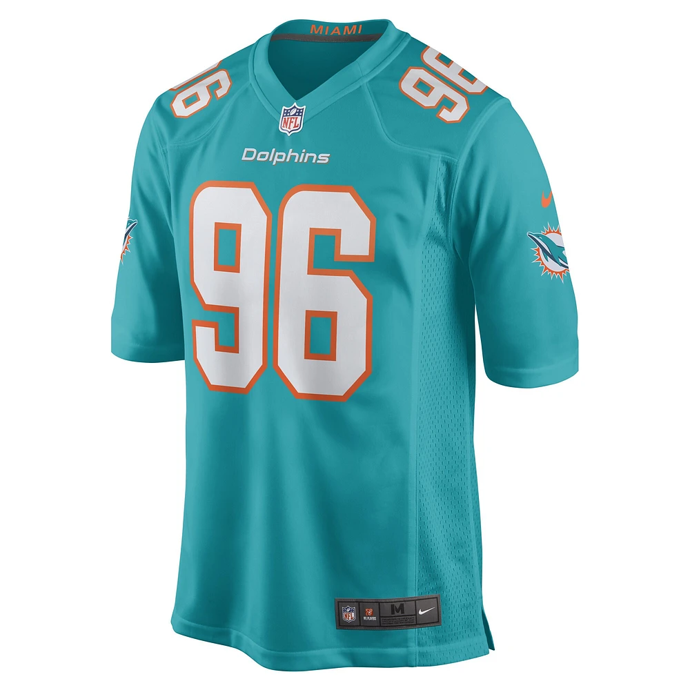 Maillot de joueur match Nike Porter Gustin Aqua pour hommes des Dolphins Miami