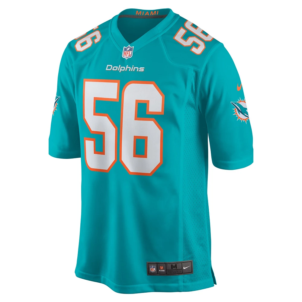 Maillot de match Nike Quinton Bell Aqua Miami Dolphins pour homme