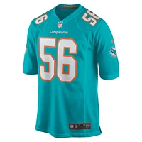 Maillot de match Nike Quinton Bell Aqua Miami Dolphins pour homme