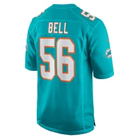 Maillot de match Nike Quinton Bell Aqua Miami Dolphins pour homme