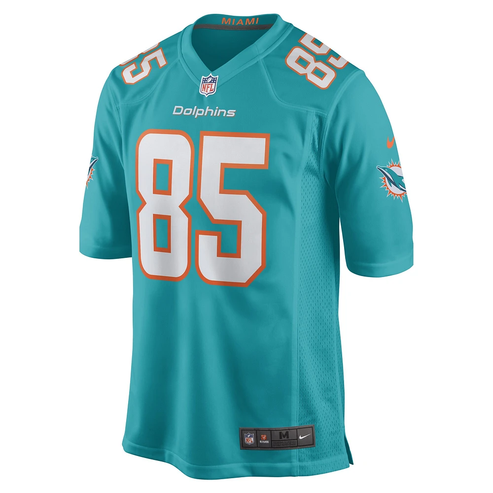 Maillot de joueur jeu Nike River Cracraft Aqua Miami Dolphins pour homme