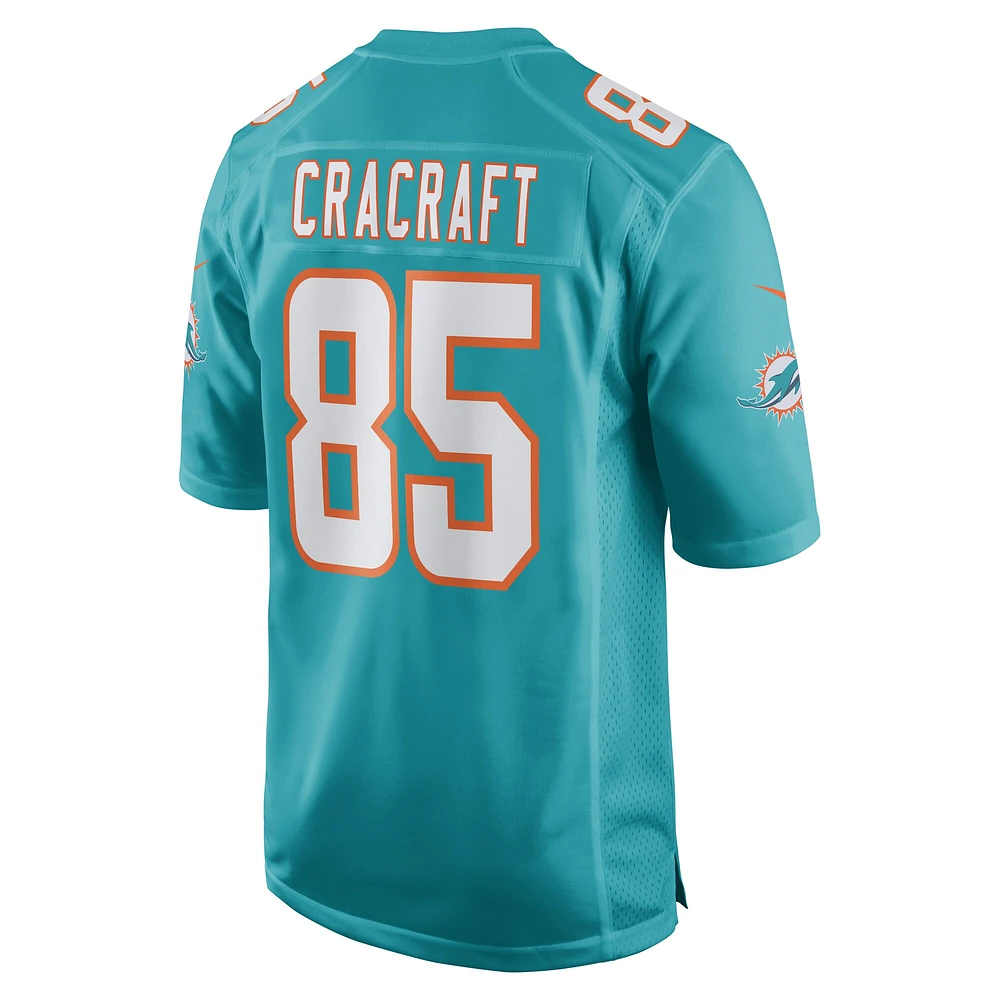 Maillot de joueur jeu Nike River Cracraft Aqua Miami Dolphins pour homme