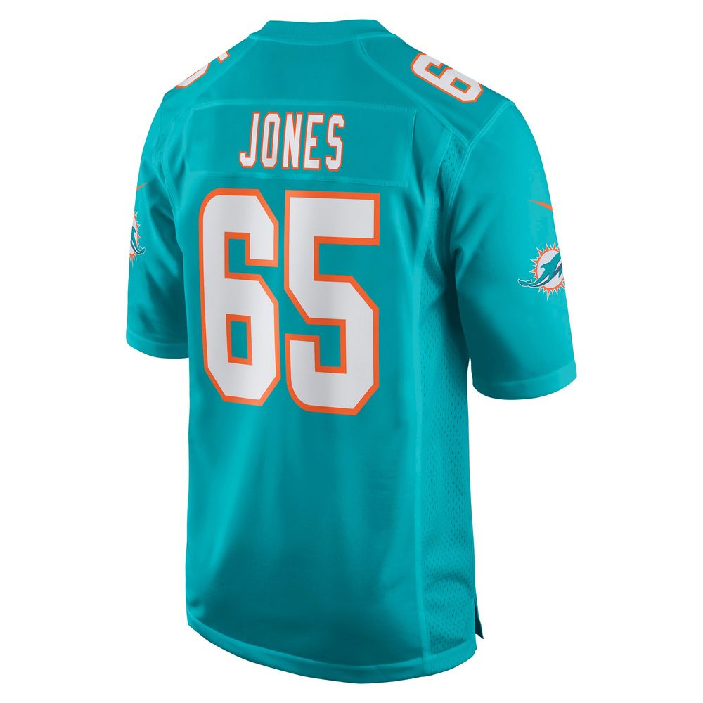 Men's Nike Robert Jones Aqua Miami Dolphins Game Jersey