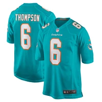 Maillot de match l'équipe Nike Skylar Thompson Aqua pour hommes des Dolphins Miami