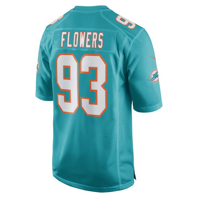 Maillot de joueur match Nike Trey Flowers Aqua Miami Dolphins pour homme