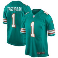 Men's Miami Dolphins Tua Tagovailoa Nike Aqua Alternate Game Jersey