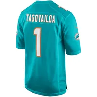 Tua Tagovailoa Miami Dolphins Nike Youth Game Jersey - Aqua