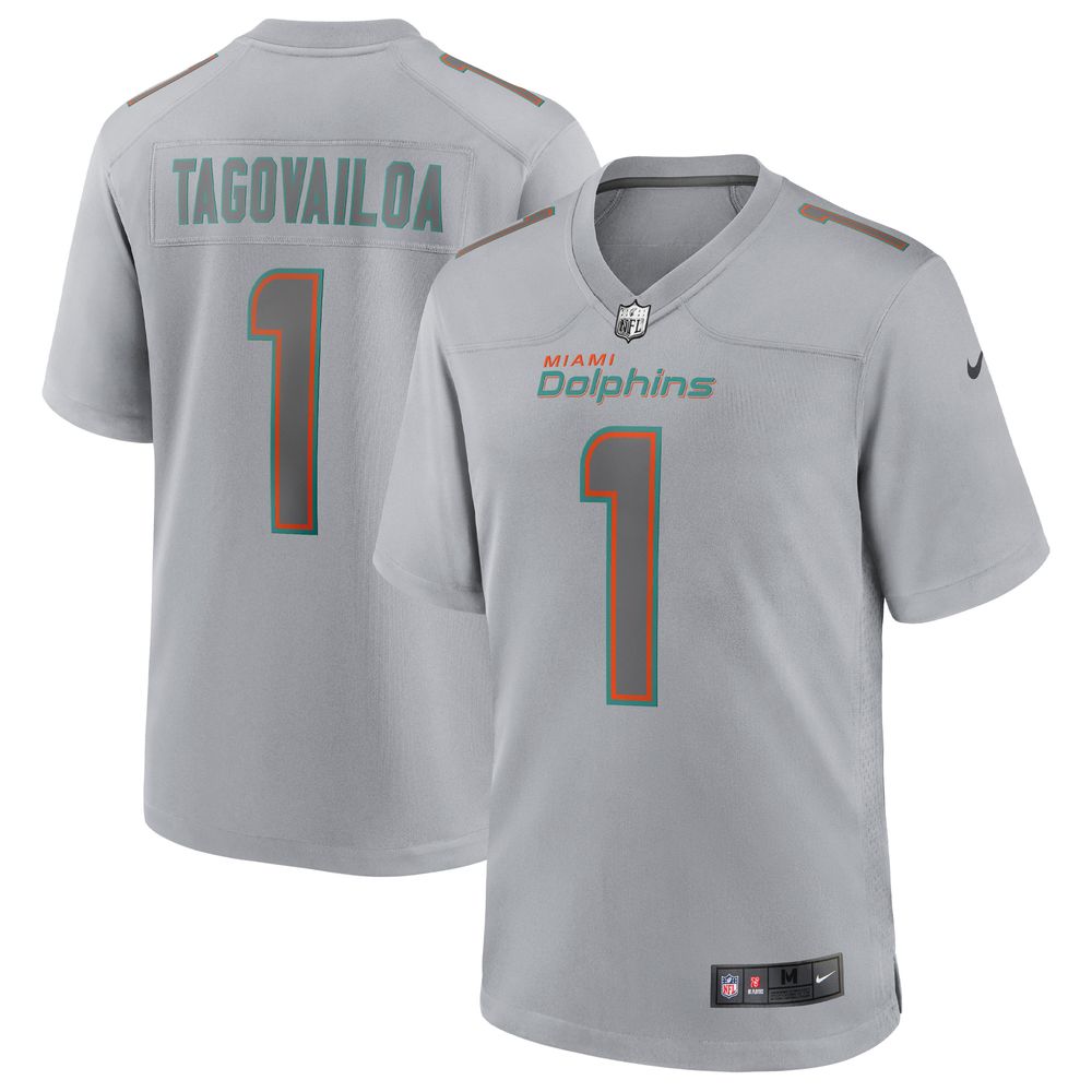 Nike Men's Nike Tua Tagovailoa Gray Miami Dolphins Atmosphere Fashion Game  Jersey