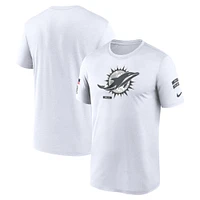 T-shirt Nike Miami Dolphins 2024 Salute To Service Legend Performance pour homme blanc