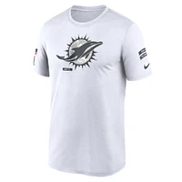 T-shirt Nike Miami Dolphins 2024 Salute To Service Legend Performance pour homme blanc