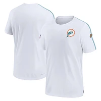 Men's Nike White Miami Dolphins Sideline Alternate Logo Coach Performance Top