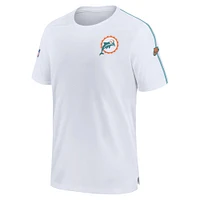 Men's Nike White Miami Dolphins Sideline Alternate Logo Coach Performance Top