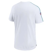 Men's Nike White Miami Dolphins Sideline Alternate Logo Coach Performance Top