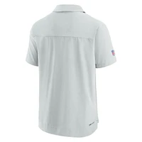 Men's Nike White Miami Dolphins Sideline Lockup Performance Polo