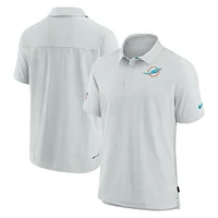 Men's Nike White Miami Dolphins Sideline Lockup Performance Polo