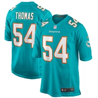 Maillot de joueur retraité Nike Zach Thomas Aqua Miami Dolphins Game pour homme