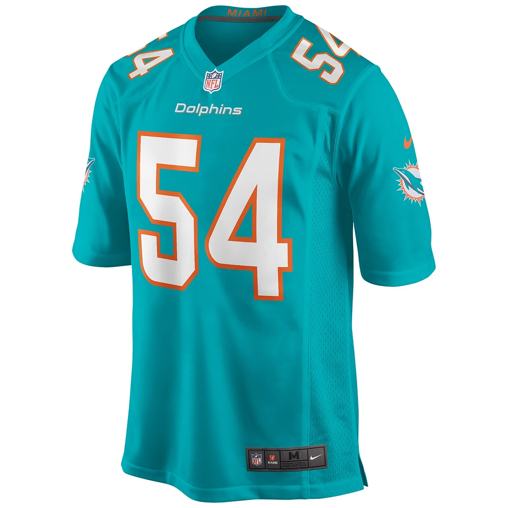 Maillot de joueur retraité Nike Zach Thomas Aqua Miami Dolphins Game pour homme