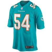 Maillot de joueur retraité Nike Zach Thomas Aqua Miami Dolphins Game pour homme