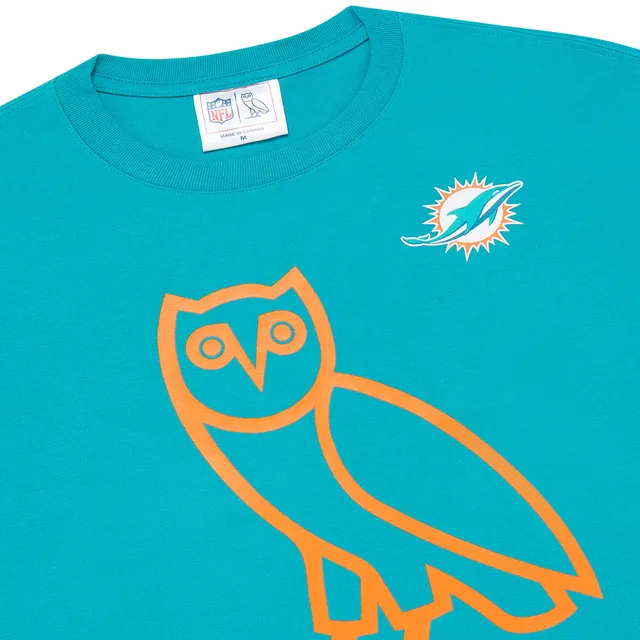 Men's Miami Dolphins OVO Aqua Long Sleeve T-Shirt