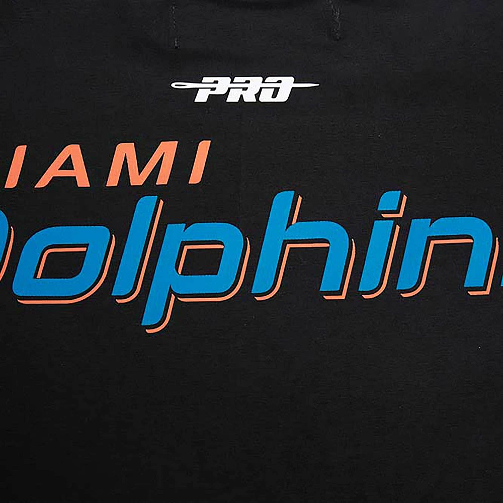 T-shirt rétro striper Pro Standard noir Miami Dolphins pour hommes