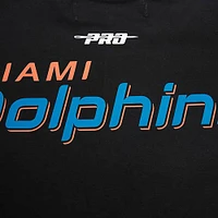 Men's Pro Standard Black Miami Dolphins Retro Striper T-Shirt