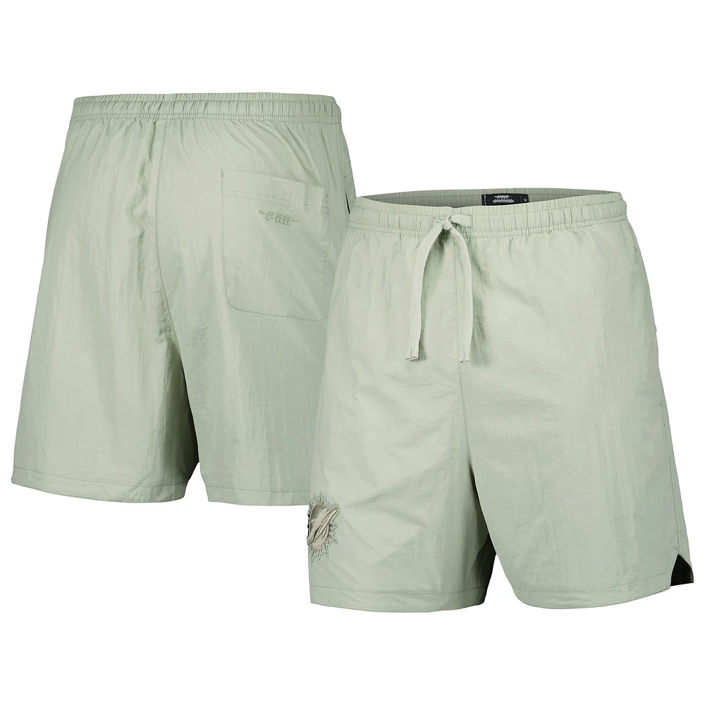 Men's Pro Standard  Light Green Miami Dolphins Neutrals 2.0 Woven Shorts