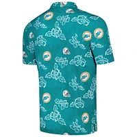 Polo Reyn Spooner Aqua Miami Dolphins Throwback Pua Performance pour homme