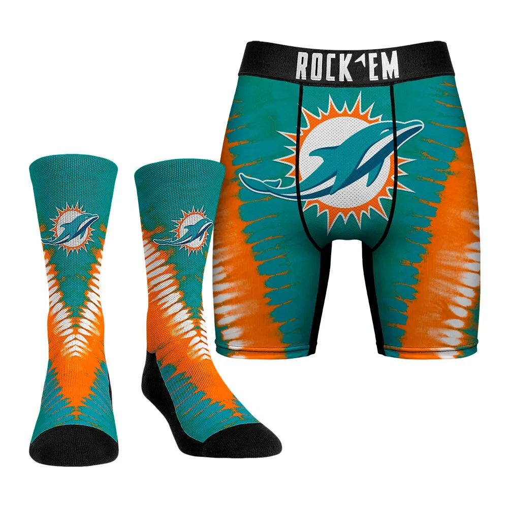 Lids Miami Dolphins Rock Em Socks Youth Custom Jersey Crew Socks