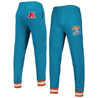 Men's Starter Aqua Miami Dolphins Blitz Fleece Jogger Pants